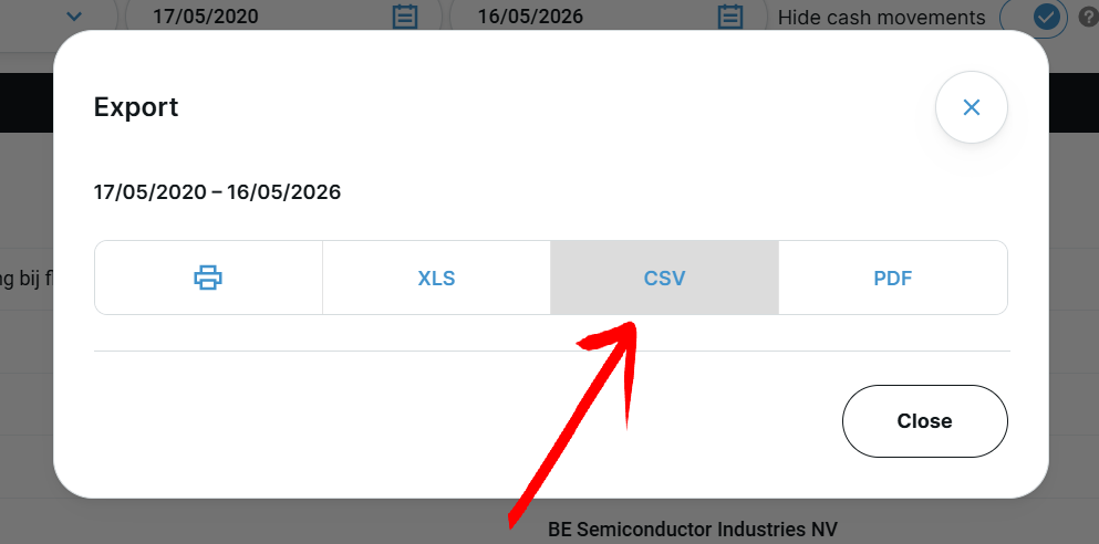 Export as CSV